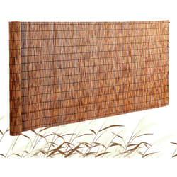 Cloture deintimite en roseau, 5,5 x 16,4 pi, ecran decoratif exterieur pour patio et jardin, cloture enroulable en roseau marron pour separateur et