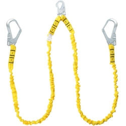 Longe de protection 38 mm, cordon de securite de 1,8 m avec mousquetons en alliage double, sangle de securite flexible pour lescalade des arbres,