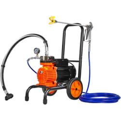 Pulverisateur sans Air Haute Pression a Membrane, Pistolet de Peinture sur Roulettes 900 w, 1800 psi, 1,8 L/min, avec Barre deExtension, pour