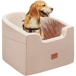 Siege auto pour chiens petits et moyens 25 kg, siege rehausseur impermeable pour chien, poche de rangement, laisse de securite a clipser, rembourrage