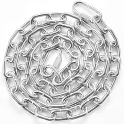 Chaine a Maillons en Acier au Carbone Galvanisee, 7,3 mm x 1,8 m, Capacite de Charge 898 kg, Deux Connecteurs Rapides, Chaine pour Remorquage,
