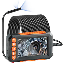 Vevor - Endoscope a Double Objectif, Camera Endoscopique avec 8+1 Lumieres led, Ecran ips 4,3', Cable Semi-rigide 15 m, Zoom 4X, Camera Serpent 1080P