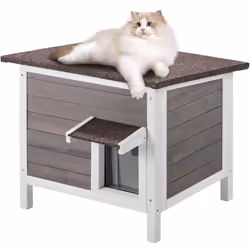 Caractéristiques & Détails Abri confortable pour chat : fabriquée en bois de cèdre de haute qualité, cette maison d'extérieur ...