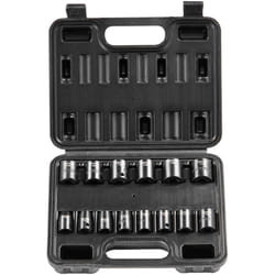 Coffret Douilles a Chocs 3/8 pouce Metrique 7-20 mm, Kit pour Cle a Cliquet 14PCs, en Acier Allie Cr-Mo, 6 Pans, Marquages de Taille Faciles a Lire,