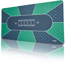 Tapis de poker, 70 x 35 pouces, portable pour 6 a 8 joueurs, sac de transport inclus, transforme n'importe quelle table en surface de poker, design