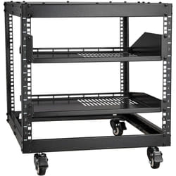 Vevor - Rack de Serveur a Cadre Ouvert 9U Support de Serveur Reseau Autoportant Mural Profondeur Reglable 584,2-1016 mm Roulettes 360° 4 Montants
