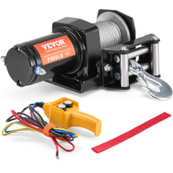 Treuil electrique 907 kg, 12 v cc treuil pour vtt/utv avec cable en acier a 7 brins de Φ0,4 x 1188,7 cm, telecommande a distance filaire, etancheite