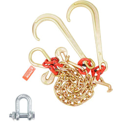 Chaine de Remorquage a Crochets jt, Capacite de Charge 7074 kg,​ Chaine Bride v de Remorque G80 avec Crochet de Prehension, 10 mm x 60 cm, pour