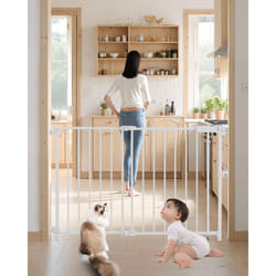 VEVOR Barriere de Securite Extensible Largeur 75-109,2 cm Hauteur 71,1 cm, Barriere deEscalier sans Barre de Seuil, Clotures pour Chiens Animaux de