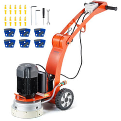 Vevor - Ponceuse electrique pour sol en beton 2200 w, surfaceuse de beton avec disque de poncage de sol 250 mm, vitesse 1430 tr/min, moteur sans