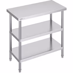 Caractéristiques & Détails Acier inoxydable de haute qualité : cette table de travail, mesurant 18 x 36 x 34 pouces / 457 x 9 ...