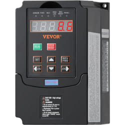 Vevor - Variateur de frequence, 1,5 kW, entrainement a frequence variable, 7,5 a, entree monophasee ou triphasee 40-60 Hz vers sortie triphasee 0-400