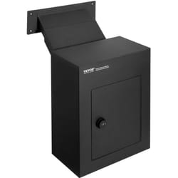 Boite aux Lettres Encastrable Murale, 330x178x430 mm, Boite de Depot Courrier Travers Mur, 70 a 200 mm, en Acier Robuste, Verrou a Code Combinaison
