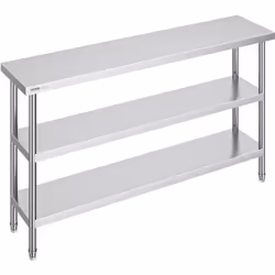 Caractéristiques & Détails Acier inoxydable de haute qualité : cette table de travail, mesurant 14 x 60 x 34 pouces / 356 x 1 ...