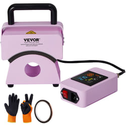 Vevor - Mini Presse a Chaud pour Casquettes Portable, Machine de Sublimation avec Plaque Chauffante Incurvee de 15 x 8 cm et Panneau de Commande