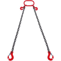 VEVOR Elingue Chaine de Levage a 2 Brins avec Crochets et Ajusteurs, 8 mm x 180 cm, Capacite de Charge 2993 kg, Grade 80, pour Chariot Elevateur,