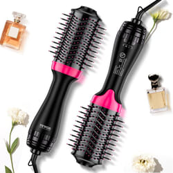 VEVOR Brosse Soufflante Seche-cheveux Ionique 4 en 1 Volumateur de Style avec Revetement en Ceramique 65 mm, 3 Reglages de Chaleur, Brosse de