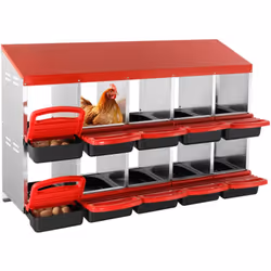 Caractéristiques & Détails Robuste et confortable : Les nichoirs à poules sont fabriqués en acier galvanisé de haute qualité  ...