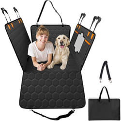Housse de Siege Arriere Voiture pour Chien, 136x65 cm, Couverture de Protection de Siege Etanche, Capacite de Charge 158 kg, avec Fenetre en Maille,