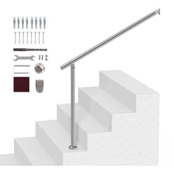 Rampes pour marches exterieures , kit de garde-corps de terrasse de 39,4 po / 100 cm a montage mural au sol, rampes pour marches exterieures avec kit