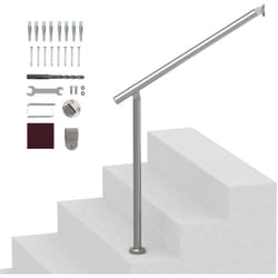 Rampes pour marches exterieures , kit de garde-corps de terrasse de 31,5 pouces / 80 cm, montage mural au sol, rampes pour marches exterieures avec