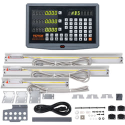 VEVOR Affichage numerique, 250, 500, 600 mm, echelle lineaire 3 axes DRO tige de support porte-couteau plaque boitier montre cordon dealimentation