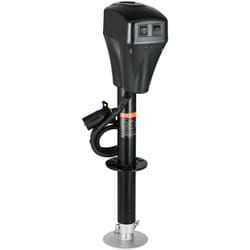 VEVOR Cric de Remorque Electrique, 2267 kg, Cric de Camping-car Robuste avec Connecteur a 7 Broche, Manivelle, LED, Plage de Levage 255-860 mm,