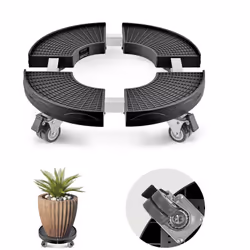 VEVOR Chariot a Poubelle Reglable 380-580 mm Socle a Roulettes a Poubelles Rondes, Capacite Charge 181,4 kg, avec 4 Roues Pivotantes Verrouillables,