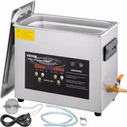 Nettoyeur à ultrasons numérique 6 L 360 degrés & réglable & durable Obtenez un nettoyage ultrasonique professionnel à la mais ...