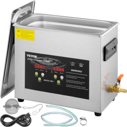Vevor - Nettoyeur a Ultrasons Numerique 6 l, Chauffage 200 w, Ultrasons 180 w, Bac Ultrasons avec Chauffage et Minuterie, Appareil de Nettoyage