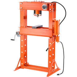 Presse deAtelier 50 t, Presse Hydraulique et Pneumatique a Cadre en h, avec Plaque de Pressage, Support Triangulaire et Soupape de Decharge,