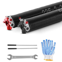 VEVOR Ressorts de torsion pour porte de garage, 1 paire, Φ5,72xΦ50,8x610 mm, 16000 cycles, revetement noir electrophoretique pour remplacement,
