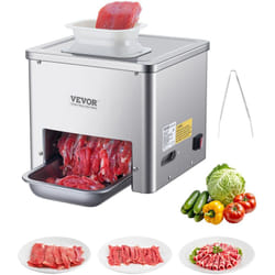 Trancheuse a viande commerciale, 550 w, machine a decouper la viande, 159 kg/h, acier inoxydable, epaisseur 2,5-10 mm, trancheuse electrique pour