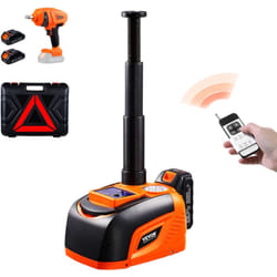 VEVOR Cric Electrique pour Voitures 5 T, Cric de Levage avec Cle a Chocs Electrique, Outil Demonte-Pneu Portable avec Lumiere LED et Telecommande,