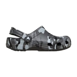 Crocs Sabots Enfants Classic, Style Camouflage Noir/Gris, Chaussures Confortables pour Garçon Taille 37-38