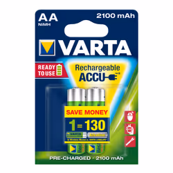 Varta Longlife, Batterie rechargeable, AA, Hybrides nickel-métal (NiMH), 1,2 V, 2 pièce(s), 2100 mAh