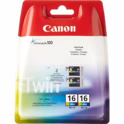 Canon Cartouche d'encre couleur BCI-16 C/M/Y (lot de deux cartouches), Multi pack