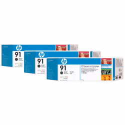HP 91 3-pack 775-ml Matte Black DesignJet Pigment Ink Cartridges, Encre à pigments, 775 ml, 1 pièce(s), Multi pack