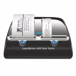 DYMO LabelWriter ™ 450 TwinTurbo, Thermique directe, 600 x 300 DPI, Noir, Argent