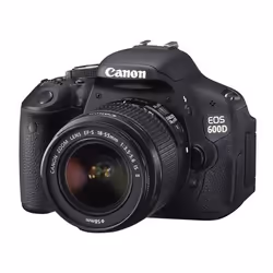 Canon EOS 600D + EF-S 18-135mm, 18 MP, 5184 x 3456 pixels, CMOS, Full HD, Noir