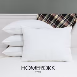 Oreillers - HOMEROKK - 50 x 70 cm - 100% Polyester Microfibre - Garnissage en Polyester silicone - Lavable à 40°