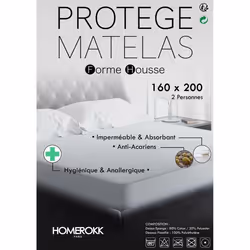 Alèse - HOMEROKK - 160x200cm - Imperméable - Anti-acariens - Hygiénique