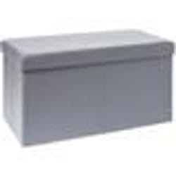 Banc coffre rangement pliable Gris Clair - HOMEROKK