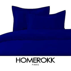 Housse de couette - BLEU MARINE - 220x240cm - 100% Coton - 2 Taies doreiller 65x65 - Uni