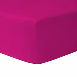 Drap Housse 140 x 190 cm - ROSE FUSHIA 100% coton 57 fils / cm