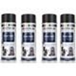 Peinture Aérosol - Haute Température - Noir Mat - 800°C - Lot de 4 - 400 ml par bombe