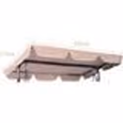 COSTWAY Toit de Rechange pour Balancelle 168x114cm Beige Toit de Auvent Imperméable en Polyester pour Jardin