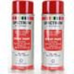 Peinture en Aérosol - ROUGE - Lot de 2 - 400ml - Acrylique - Séchage rapide 10 min
