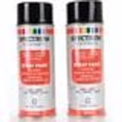 Peinture en Aérosol - NOIR BRILLANTE - Lot de 2 - 400ml - Séchage rapide - Acrylique