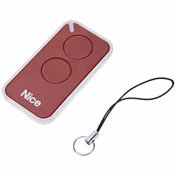 Emetteur de télécommande rouge NICE 2 canaux pour portail et porte de garage - INTI2R